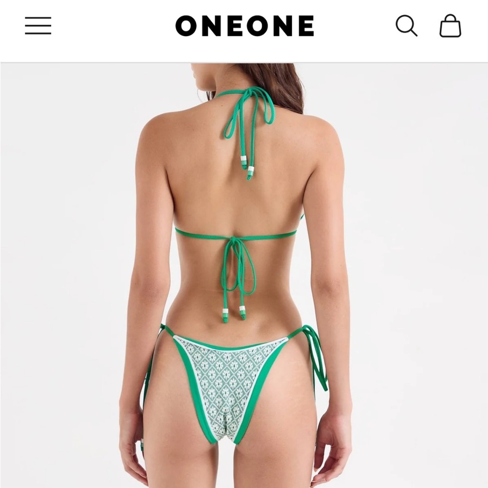 Green Patterned Bikini Set - Picture 5 of 6